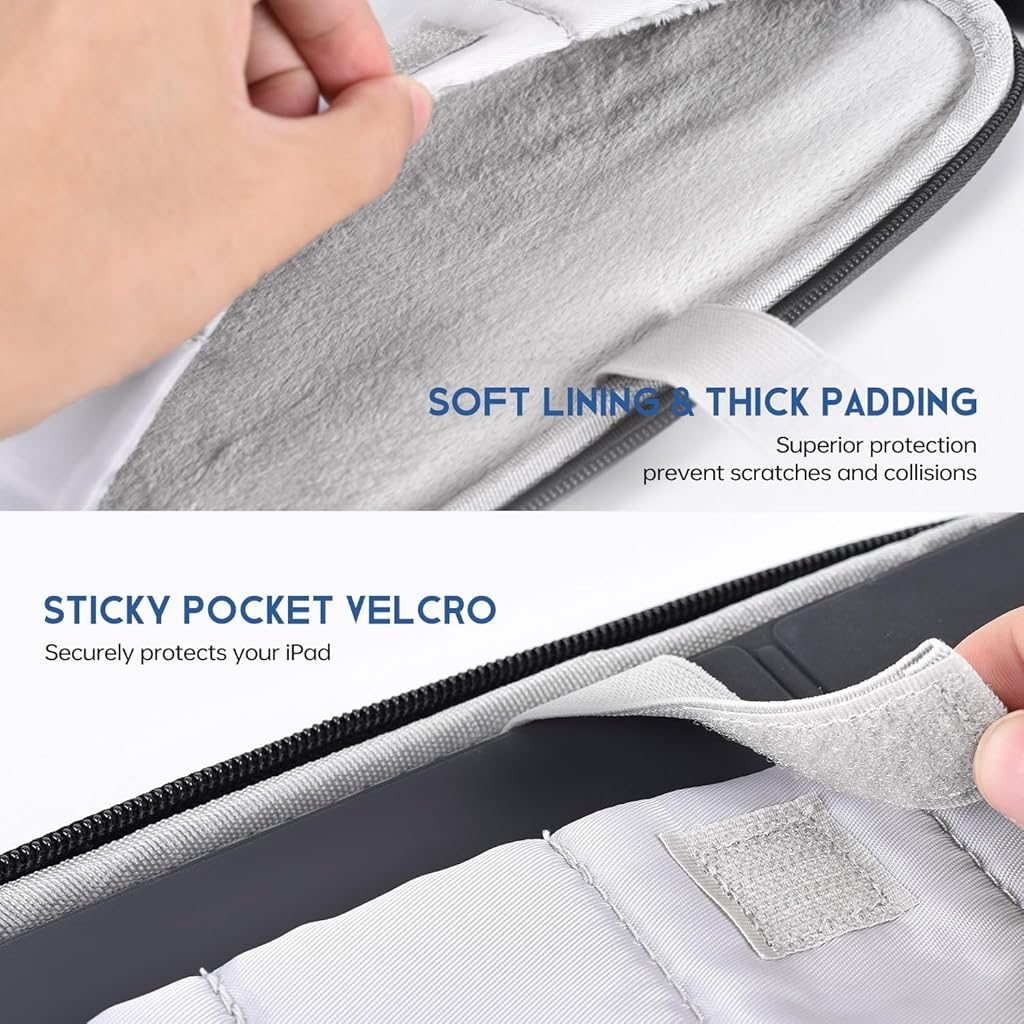 ZORBES® 13-Inch Laptop Handbag, Waterproof Nylon Carrying Case with Cotton Padded Interior, Zippered Organizer Pockets & Handle for Travel, Work, or School ZORBES® 13-Inch Laptop Handbag, Waterproof Nylon Carrying Case with Cotton Padded Interior, Zippered Organizer Pockets & Handle for Travel, Work, or School